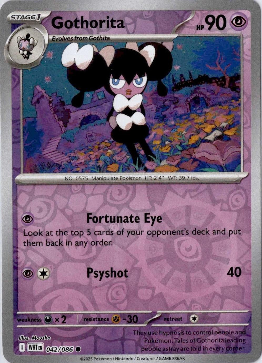 White Flare Gothorita #42/86 Reverse Holo